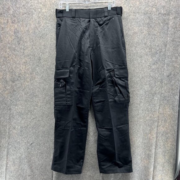 Tact Squad Pants Men 32x30 Reg Black Polyester Tactical Cargo Casual Police - Picture 1 of 13